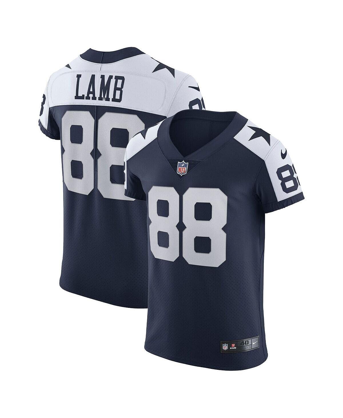 Мужская футболка ceedee lamb navy dallas cowboys alternate vapor elite Nike, синий — фото 2
