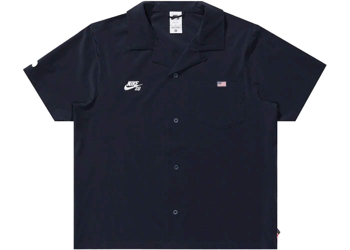 Мужская рубашка с коротким рукавом Nike Team USA Bowler Shirt, Obsidian/White — фото 2