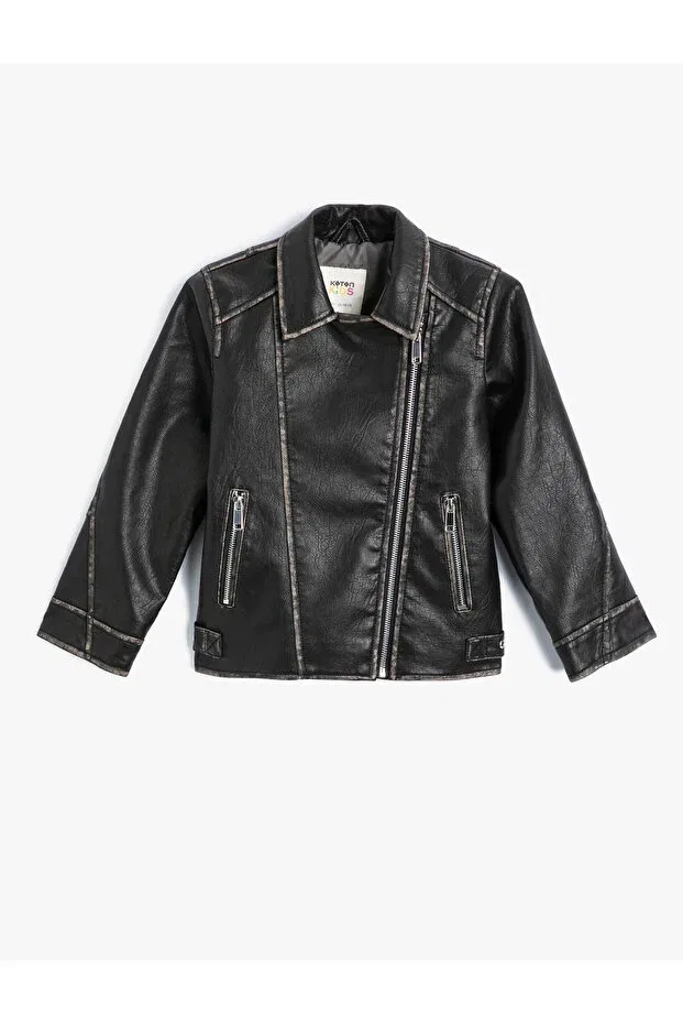 Детская куртка для девочек с длинным рукавом Koton, Black — фото 3