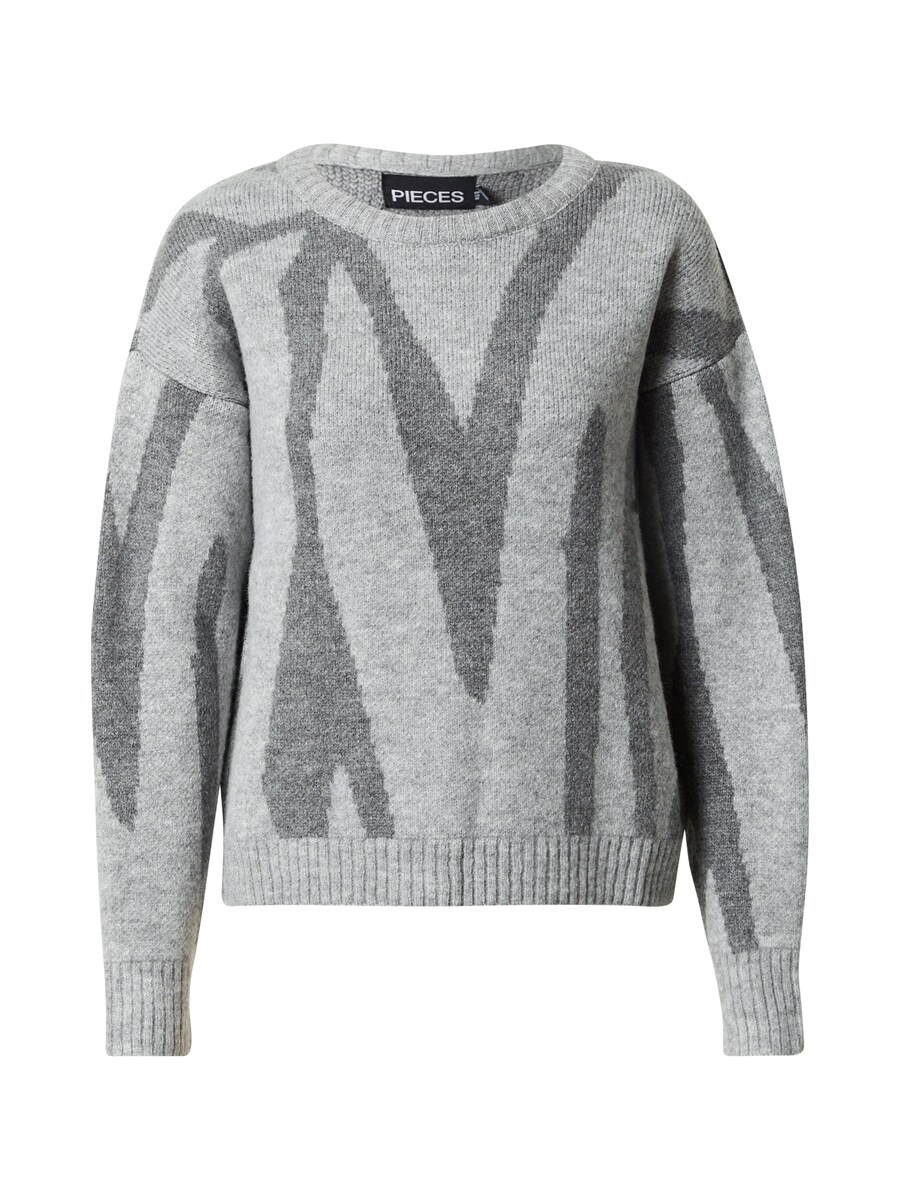 

Тонкий вязаный свитер PIECES Sweater KAMILLA, цвет grey/dark grey