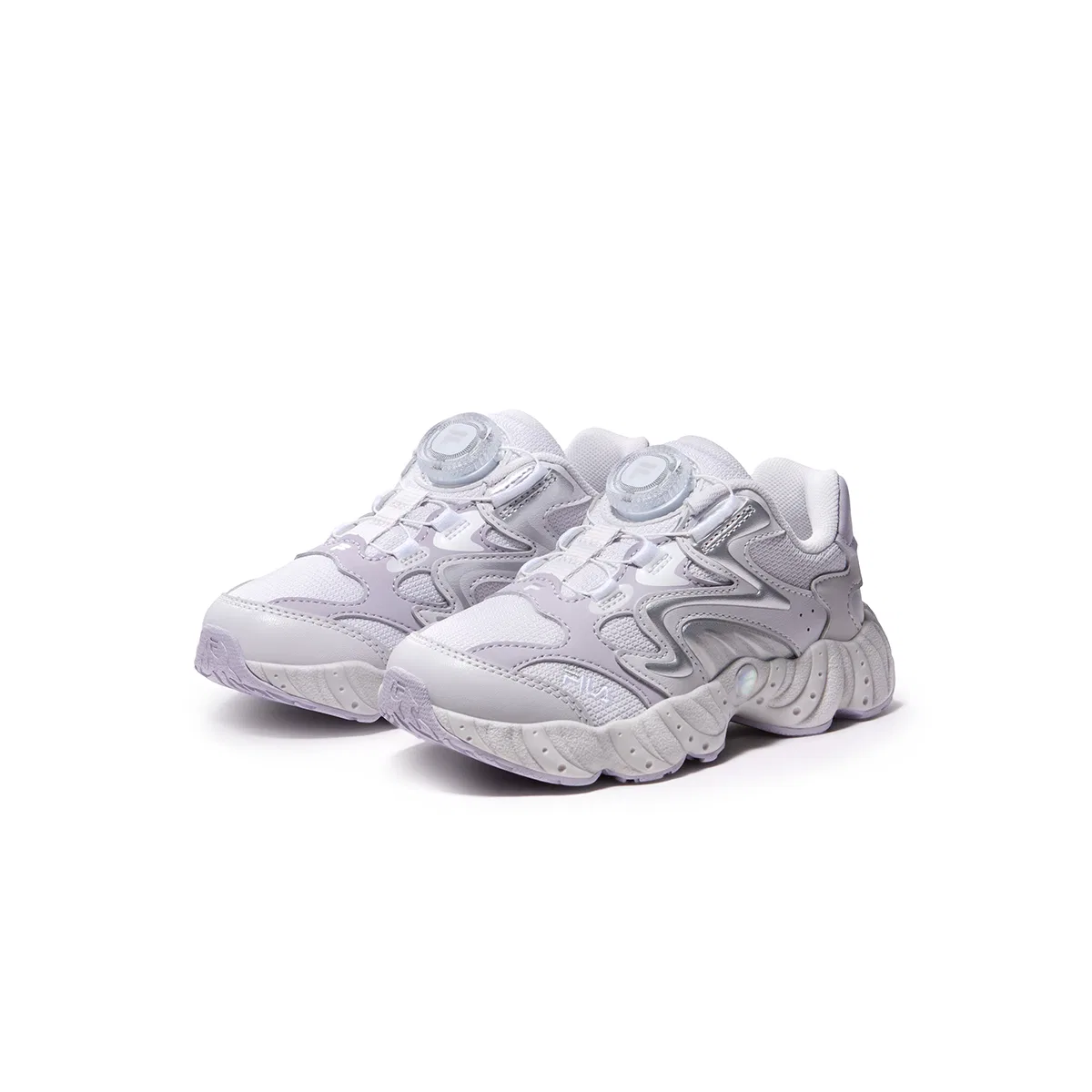 Детские кроссовки с принтом FILA KIDS, Rain Mist Grey/Lilac Purple — фото 4