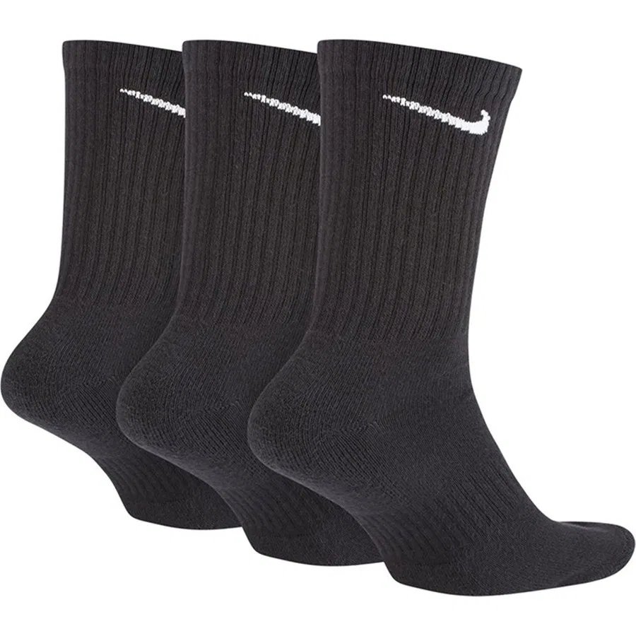 Носки спортивные с плотным основанием Everyday Cushioned Training Crew, комплект из 3 пар, Nike, Черный — фото 2