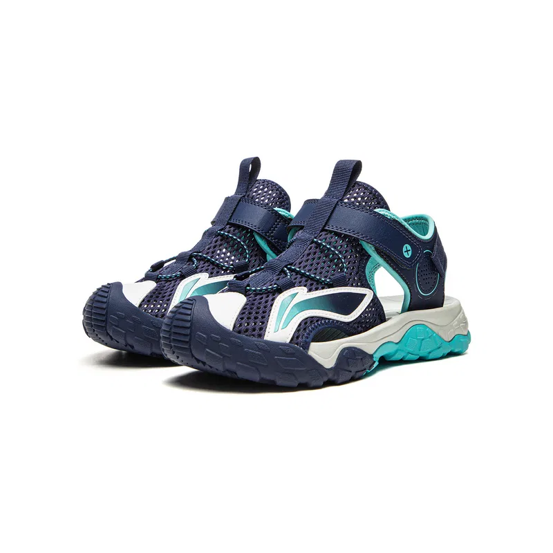 Детские сандалии из синтетической кожи и ткани Li-Ning YOUNG, Dark Ship Blue — фото 4
