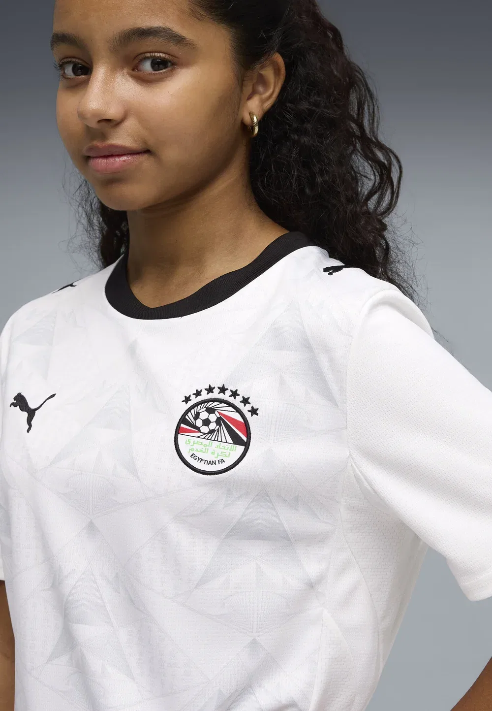 Ägypten 2026 auswärtstrikot унисекс - футбольная футболка Puma, White-Feather Gray — фото 4