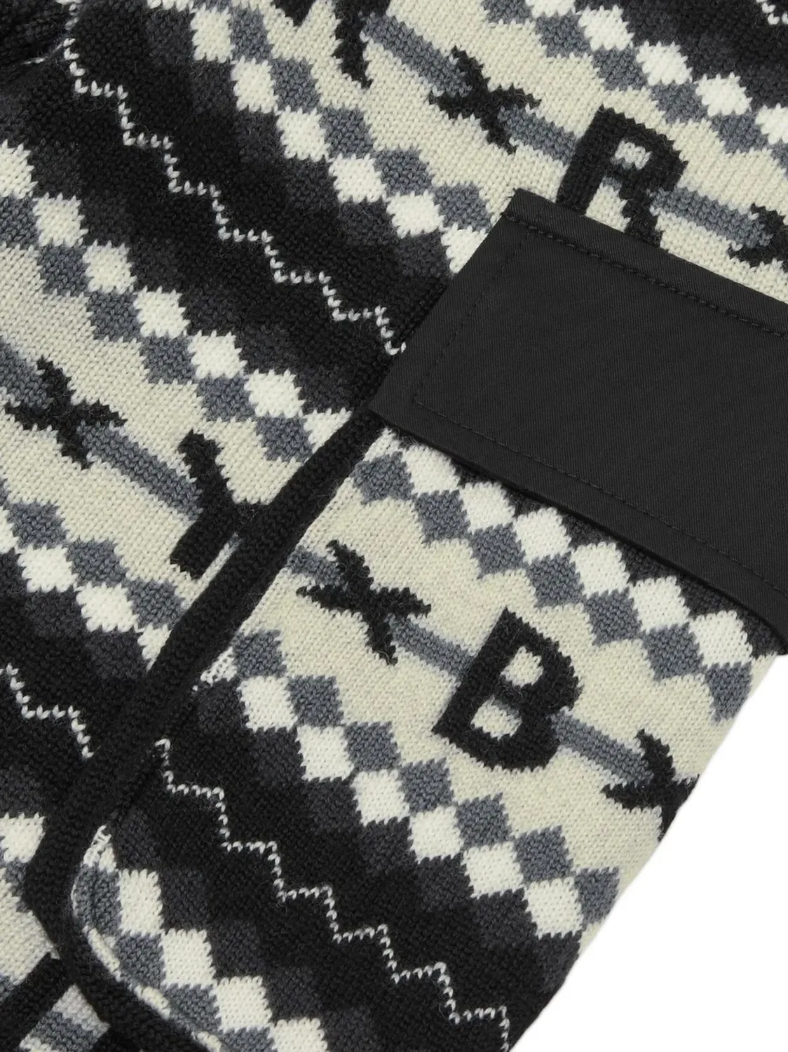 Штаны в узор Fair Isle из шерсти Burberry, черный — фото 2