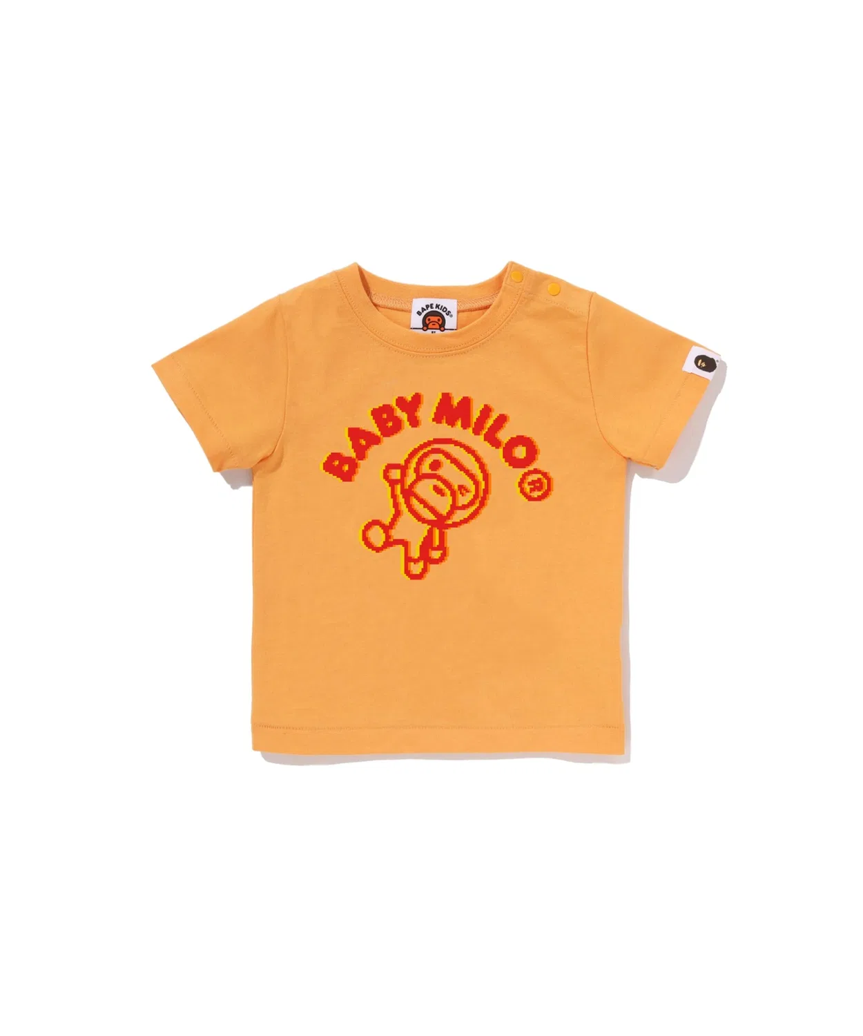 Детская футболка с коротким рукавом RETRO PIXEL WINKING MILO TEE A BATHING APE, Orange