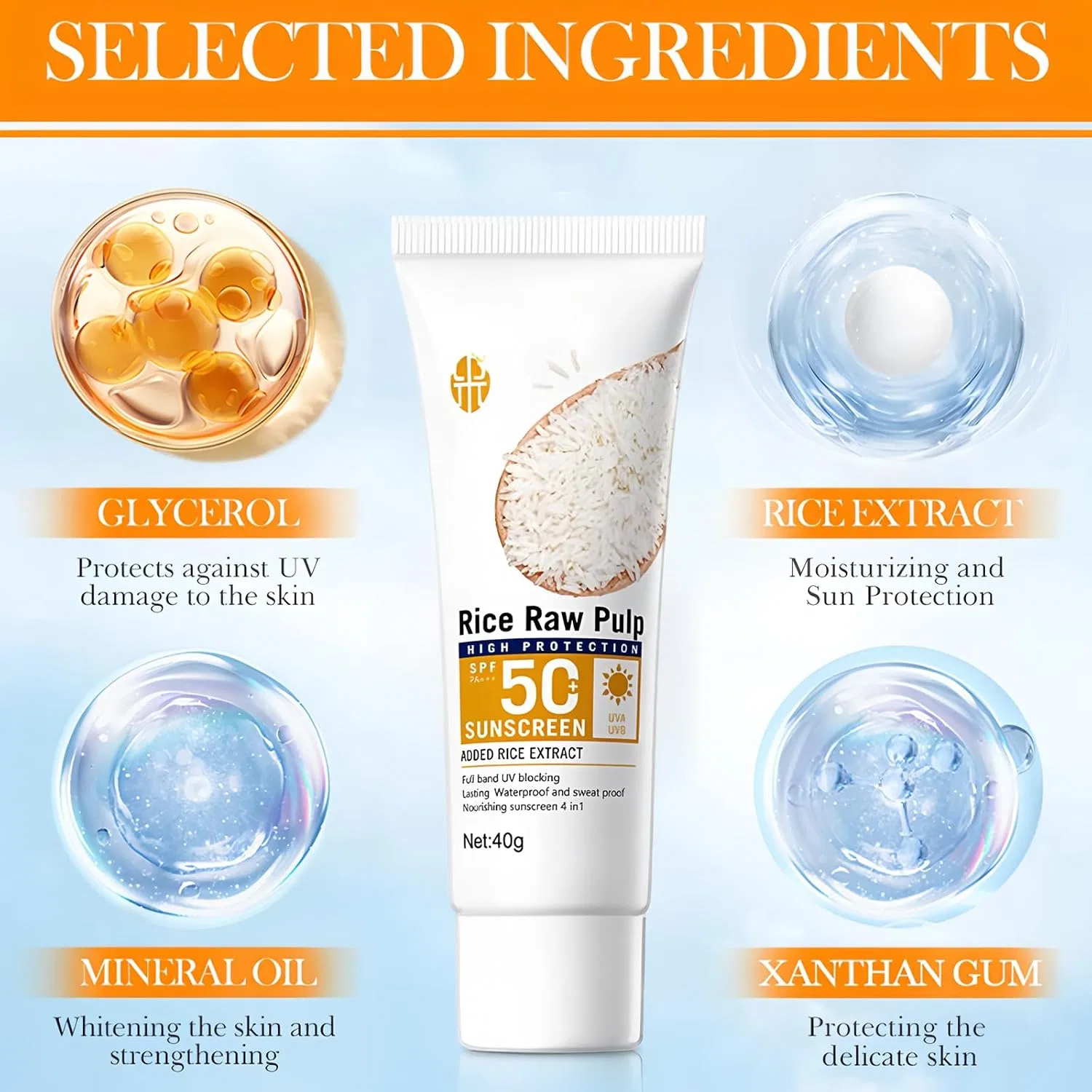 Солнцезащитный крем с SPF 50+, Eazerom, 40 г, 38 — фото 3