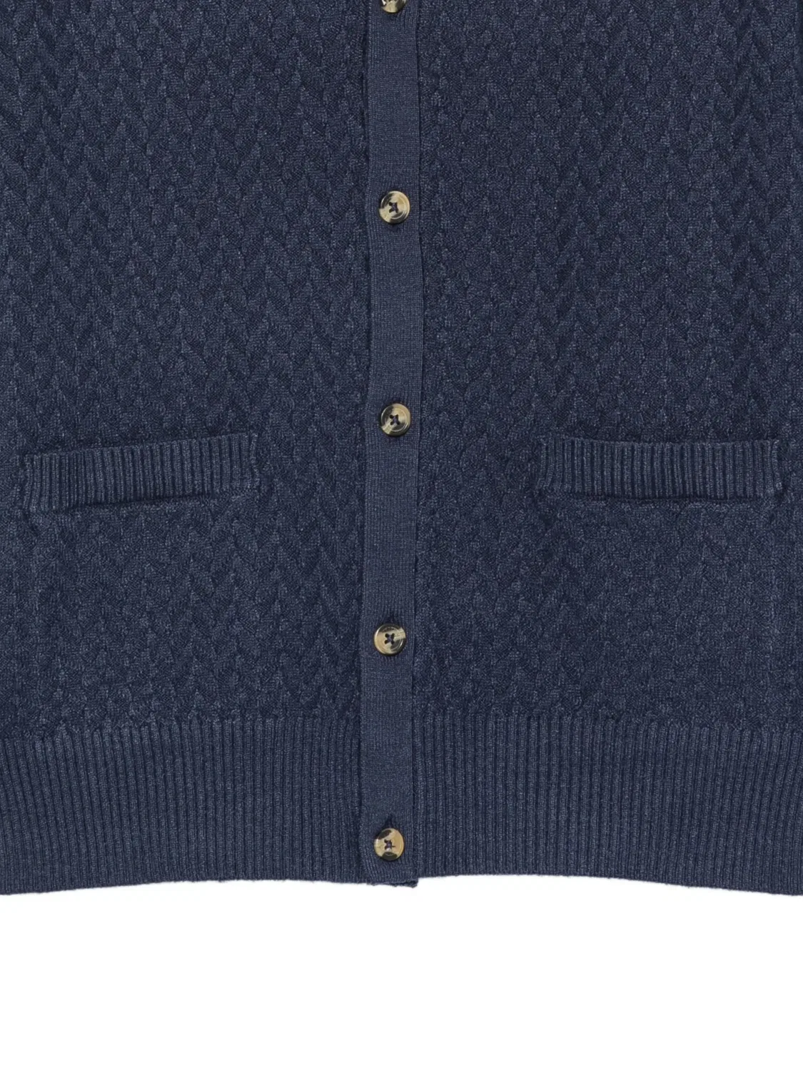Фактурный кардиган на пуговицах Trussardi Junior, синий — фото 3