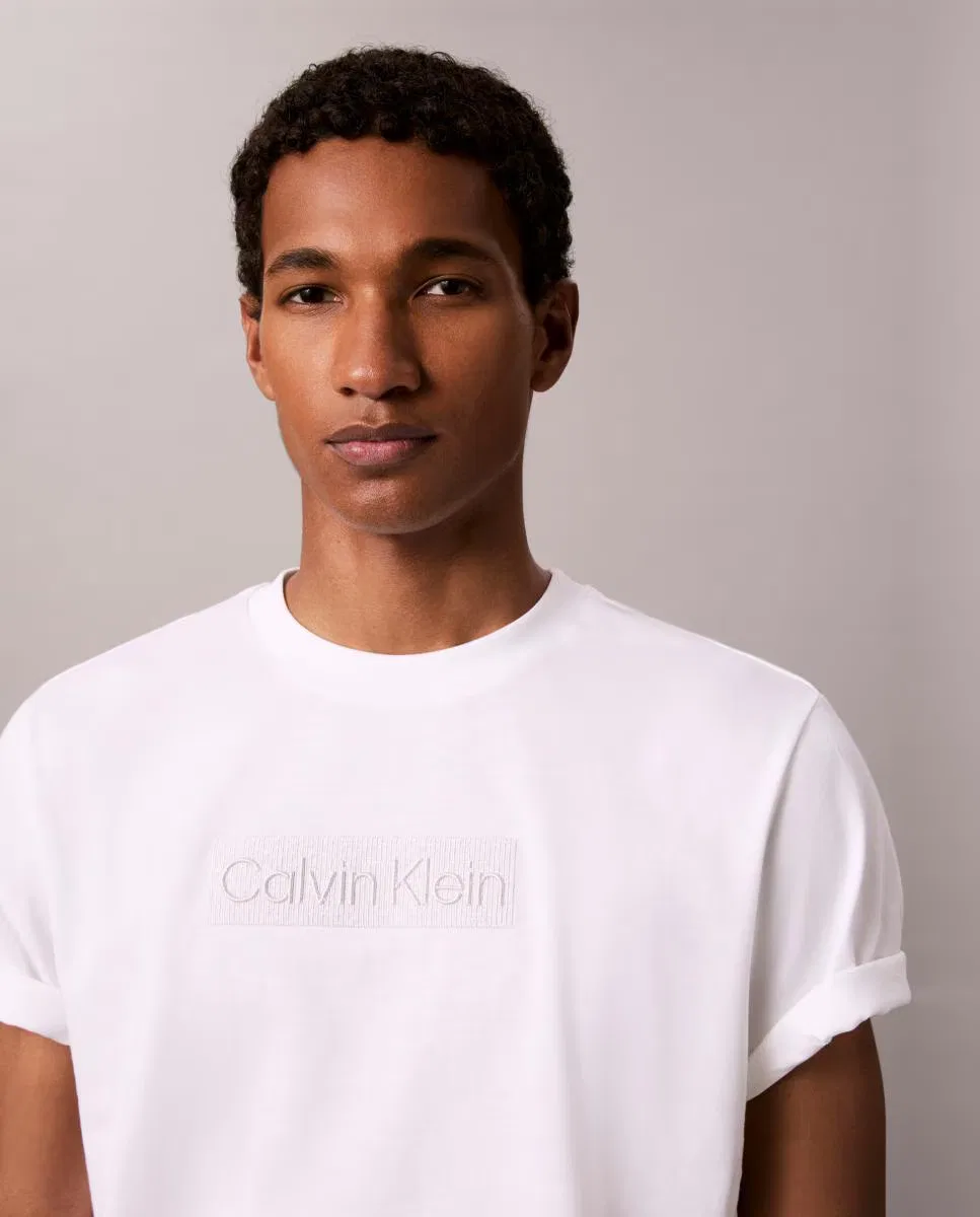 Мужская футболка короткий, Calvin Klein, белый — фото 3