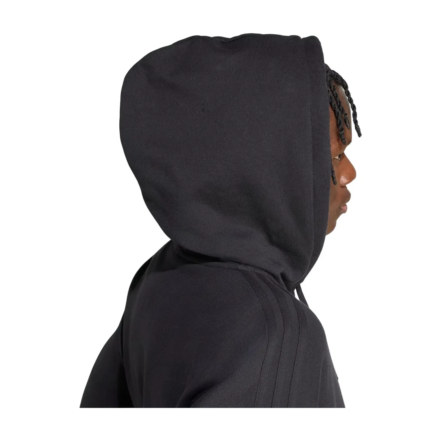 Мужское худи Oversized Zip-Up Hoodie Asia Sizing 'Black' adidas, черный — фото 4