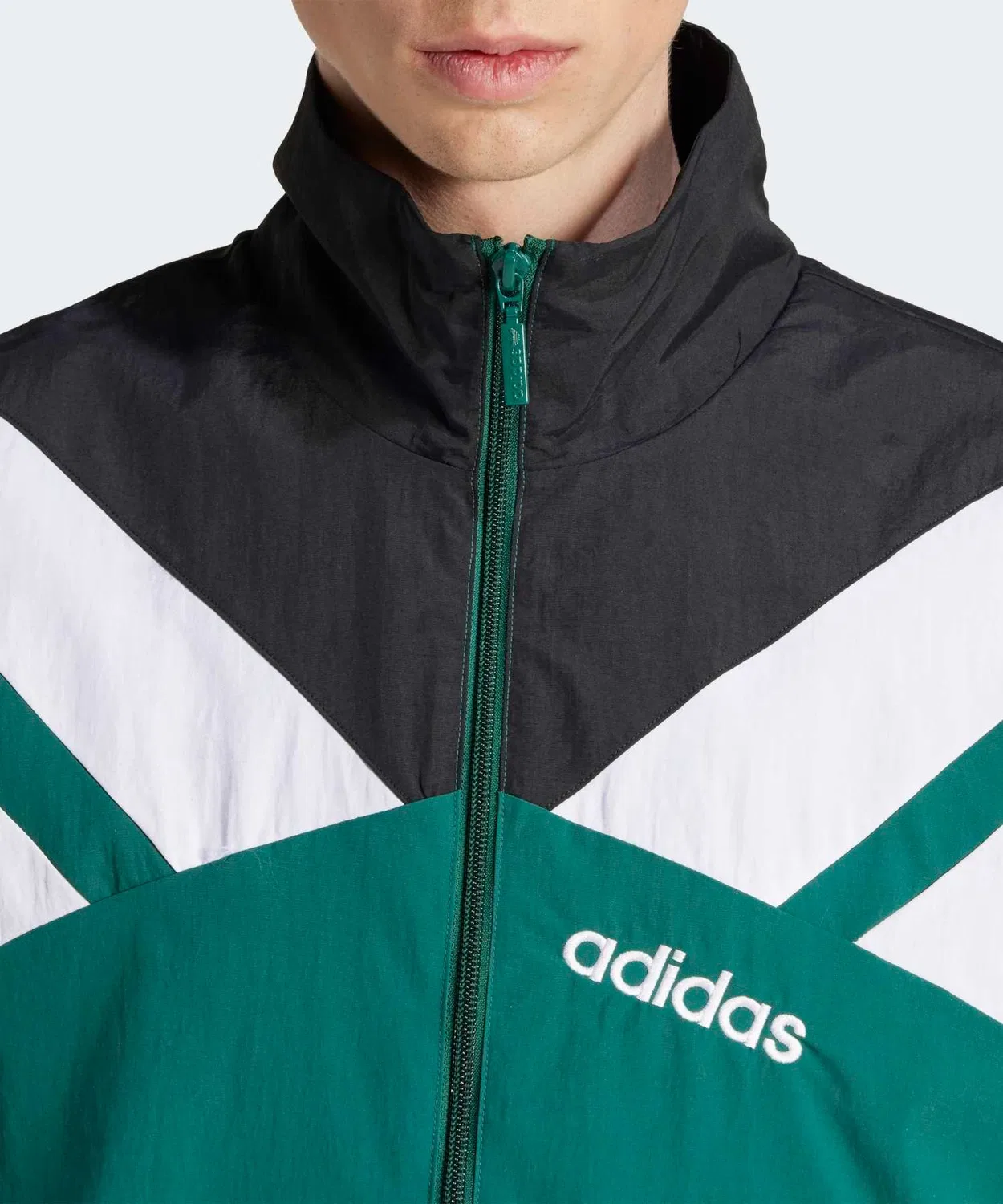 Мужское/Женское худи-джерси с молнией, свободный крой, модель Track Top Adidas, Green — фото 4