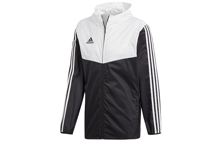 

Куртка мужская черная/белая Adidas, черный/белый