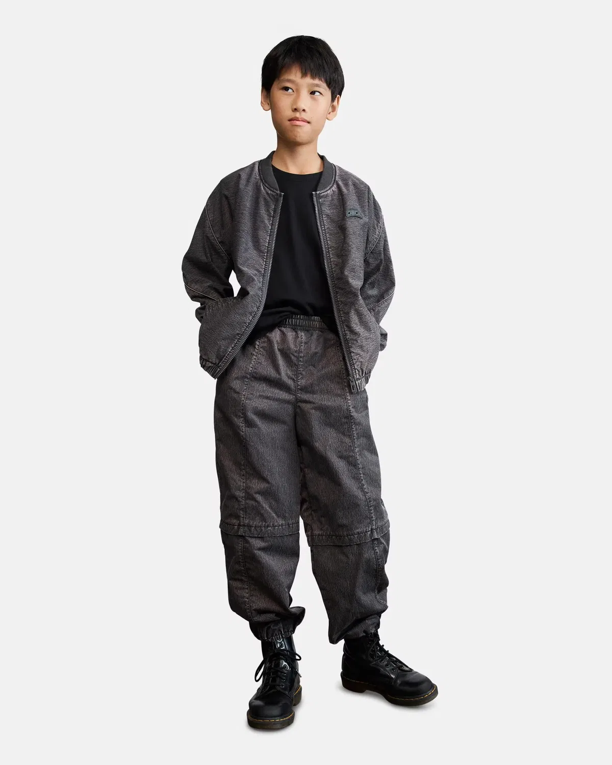 Детские штаны-бомберы для мальчиков свободного кроя Desigual, Gris — фото 2