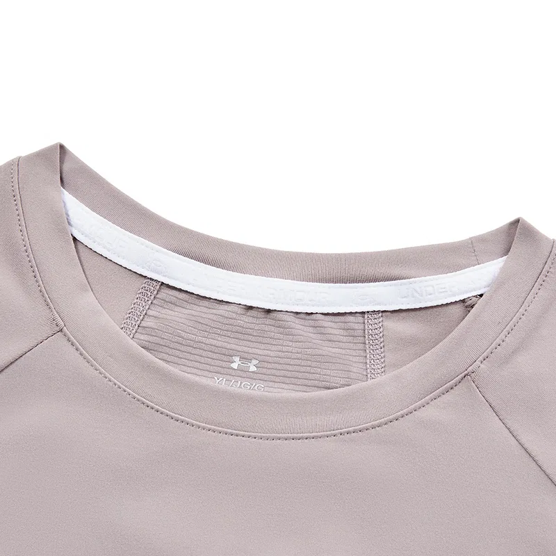 Футболка с круглым вырезом, умеренная растяжимость, Under Armour, Lead Gray Purple — фото 4