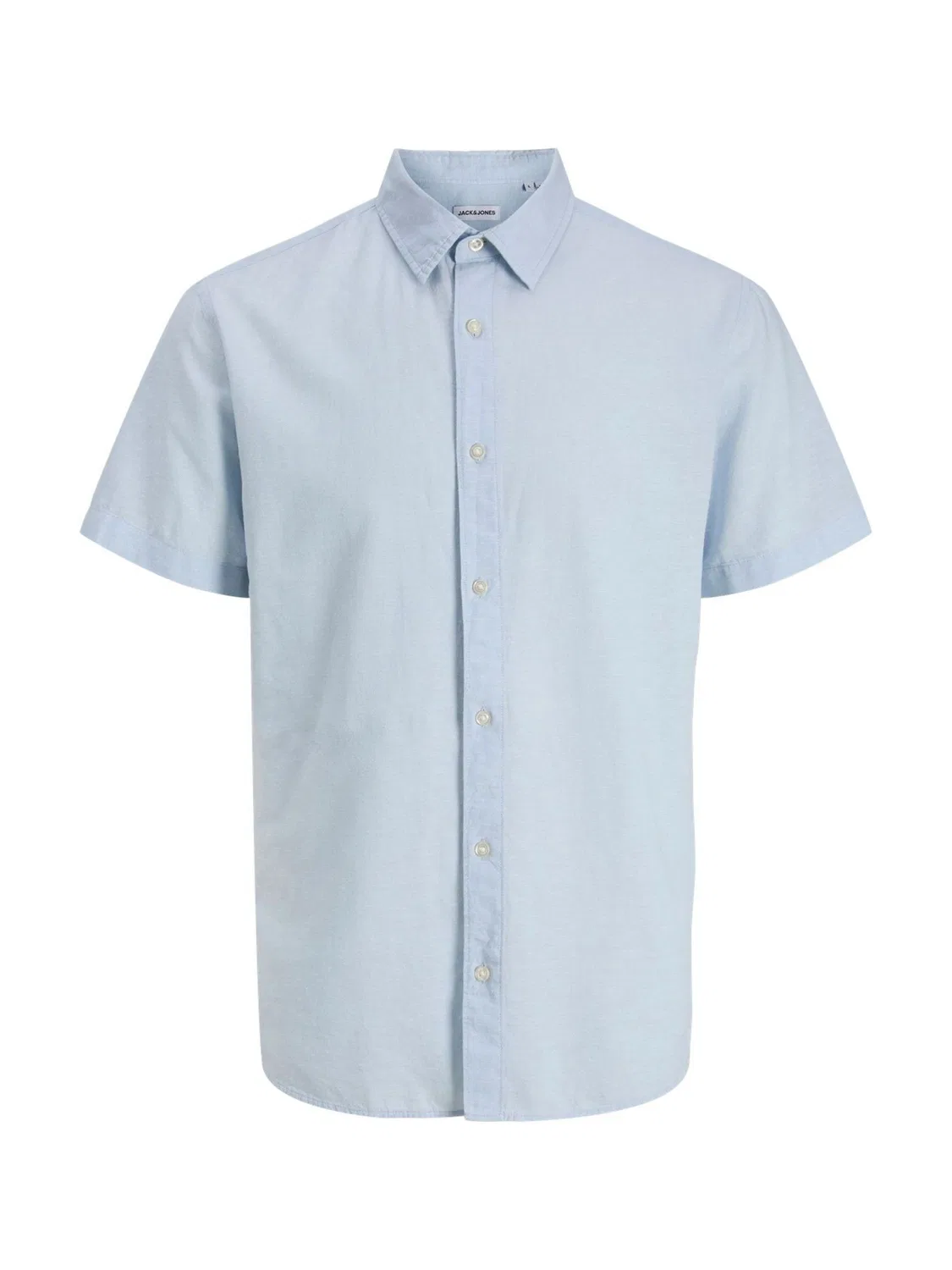 Рубашка из льняной смеси с коротким рукавом, JACK & JONES Junior, синий — фото 4