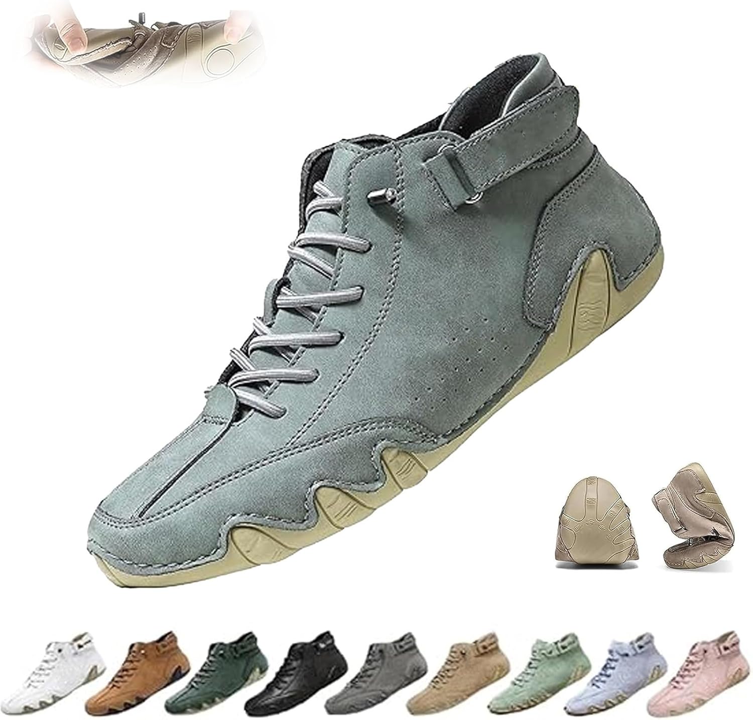 

Ортопедические кроссовки GHTRHSB для женщин и мужчин, противоскользящие обувь для вождения, унисекс, водонепроницаемые, дышащие кроссовки для улицы, темно-зеленый