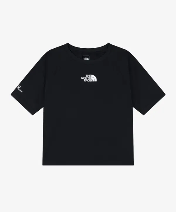 Футболка с коротким рукавом серф принт, nt7us18s, The North Face Kids, черный