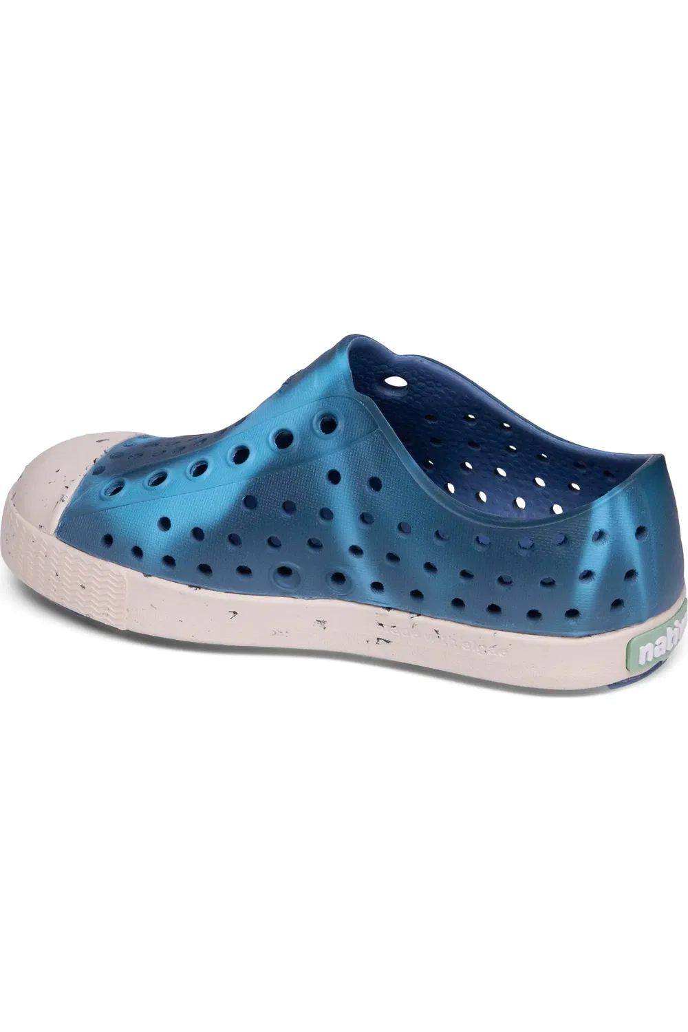 Детские кеды slip-on водонепроницаемые из переработанных водорослей Jefferson Native Shoes, Dawn Blue/Bone/Shoreline — фото 2
