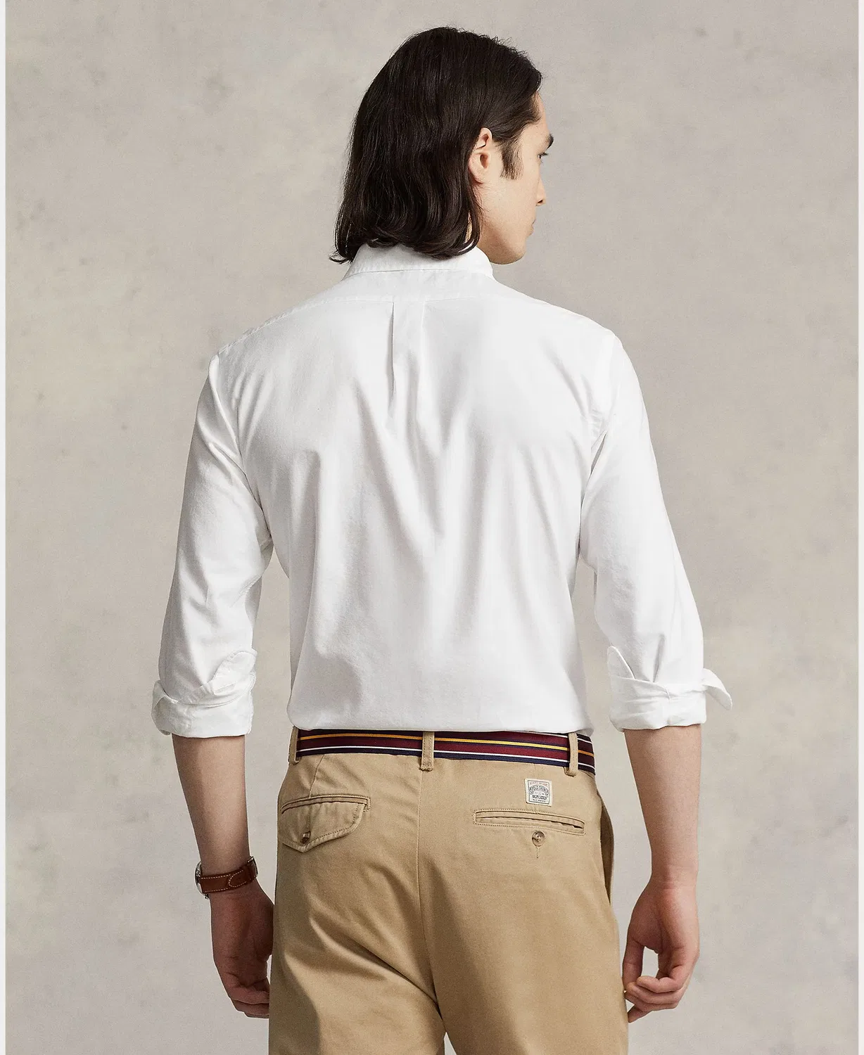 Мужская рубашка, Oxford Teñida Prenda Blanco/Azul Marino, Polo Ralph Lauren, белый — фото 2