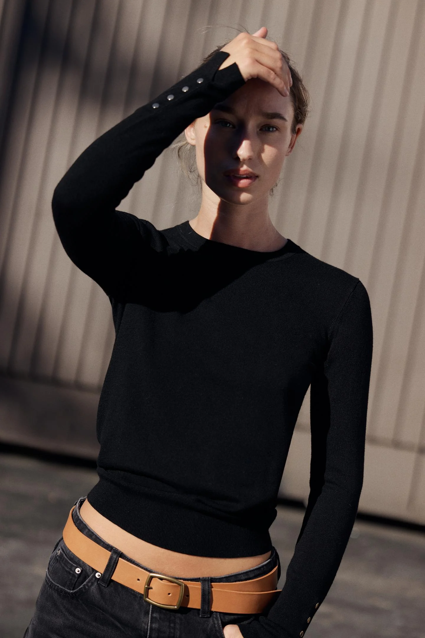 Джемпер Zara базовый трикотажный, черный