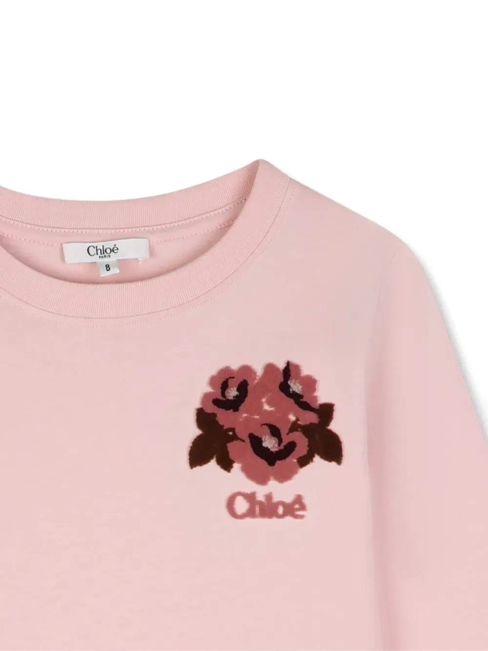 Футболка с длинными рукавами Chloé Kids, розовый — фото 3