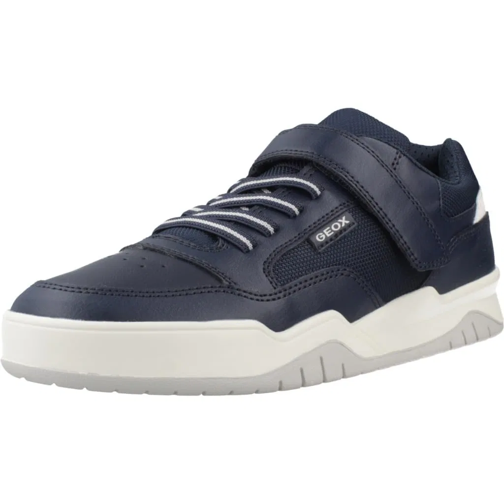 Детские кроссовки для мальчиков на липучке J Perth Boy E Geox, Navy White