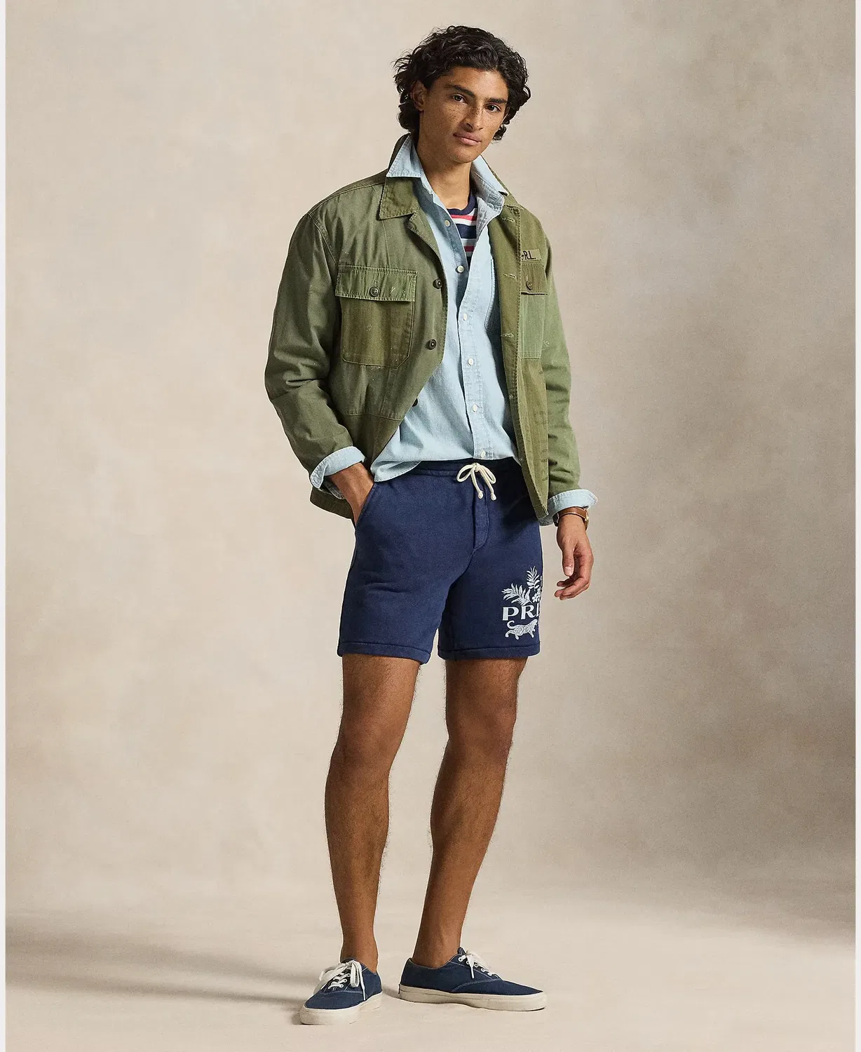 Мужские шорты из двойного трикотажа Polo Ralph Lauren, Azul Marino
