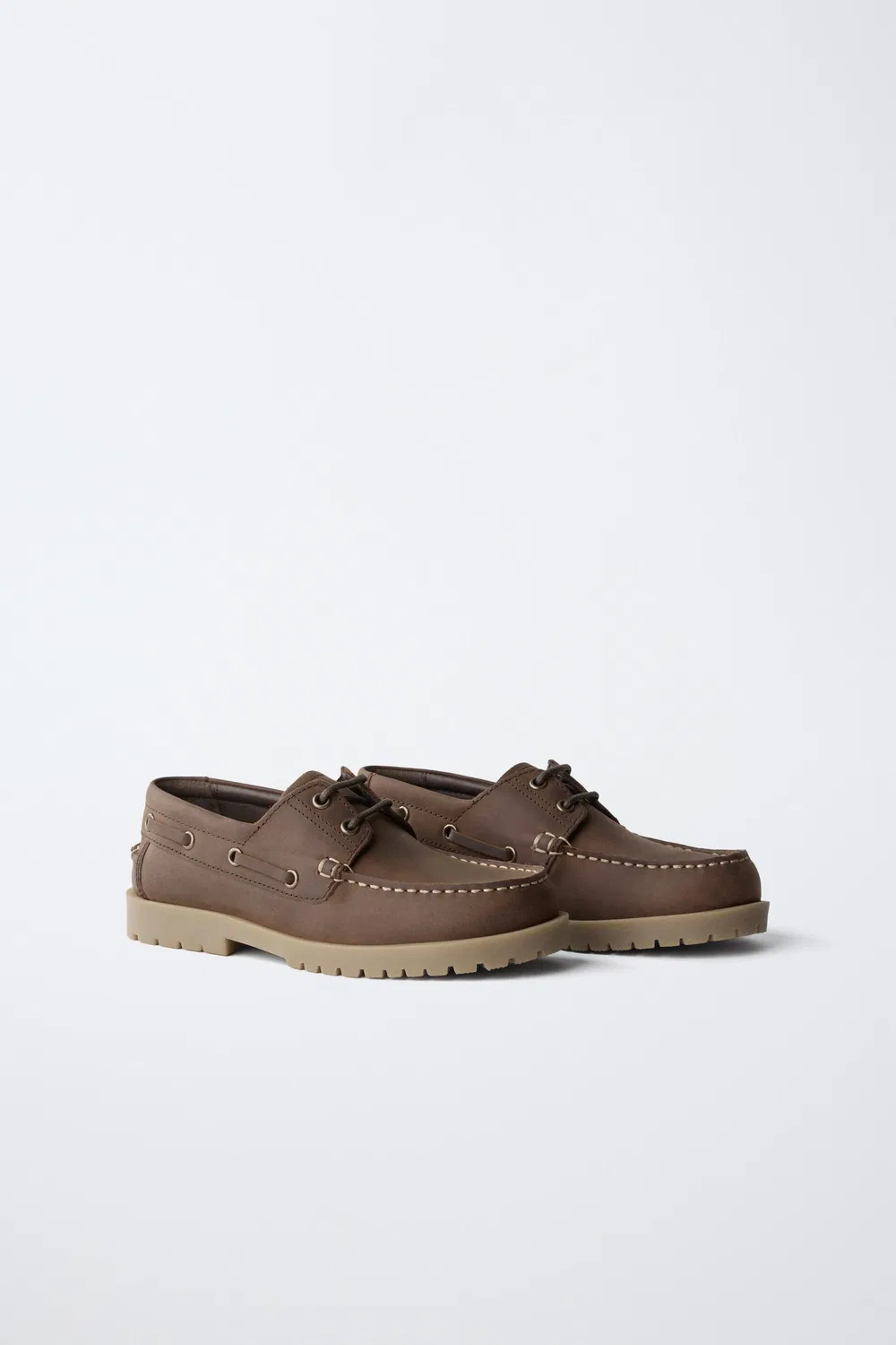 STORIESZ - Кожаные мокасины ZARA, Brown — фото 2