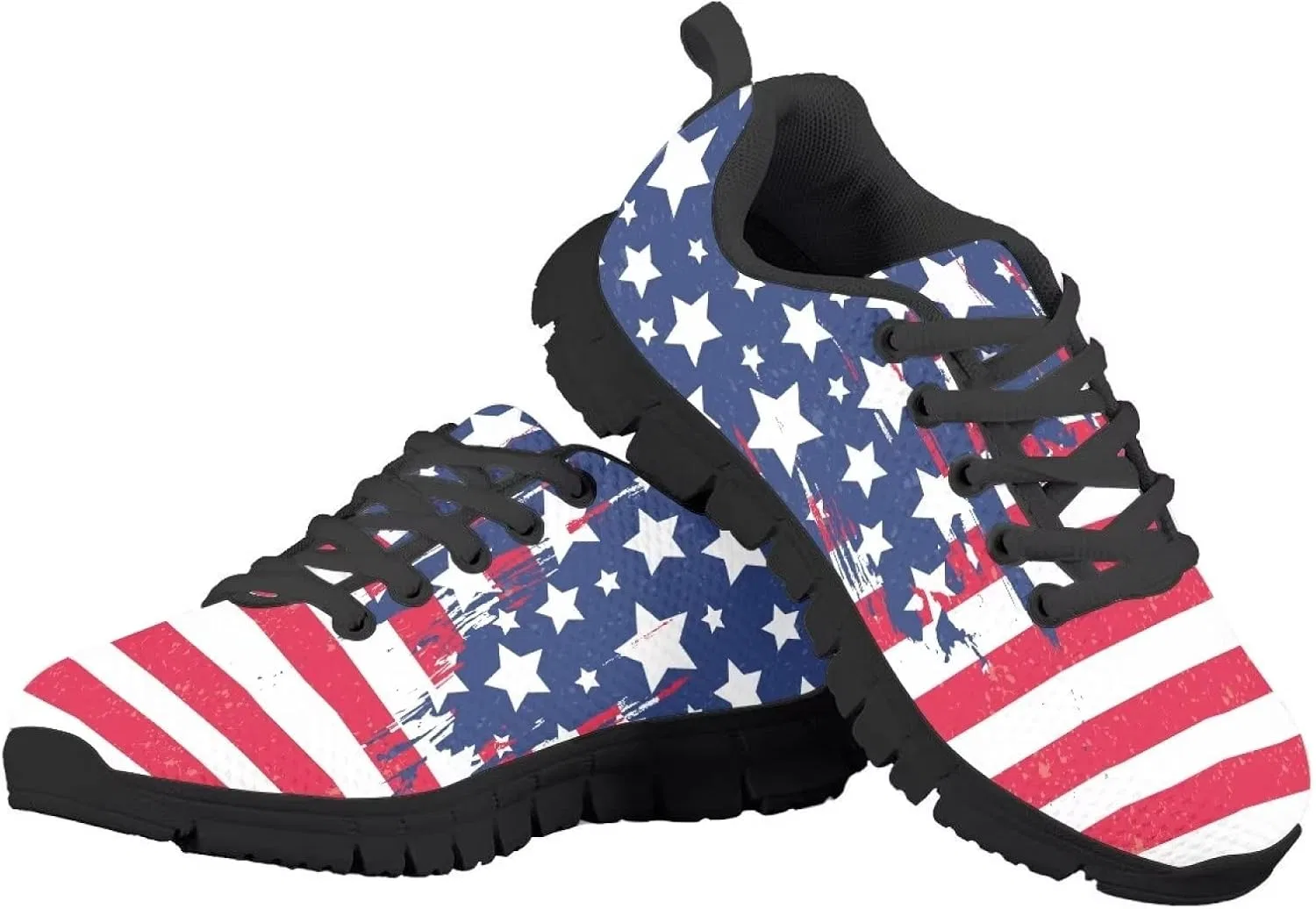Детские кроссовки для бега с дышащим верхом Biyejit, American Usa Flag — фото 2