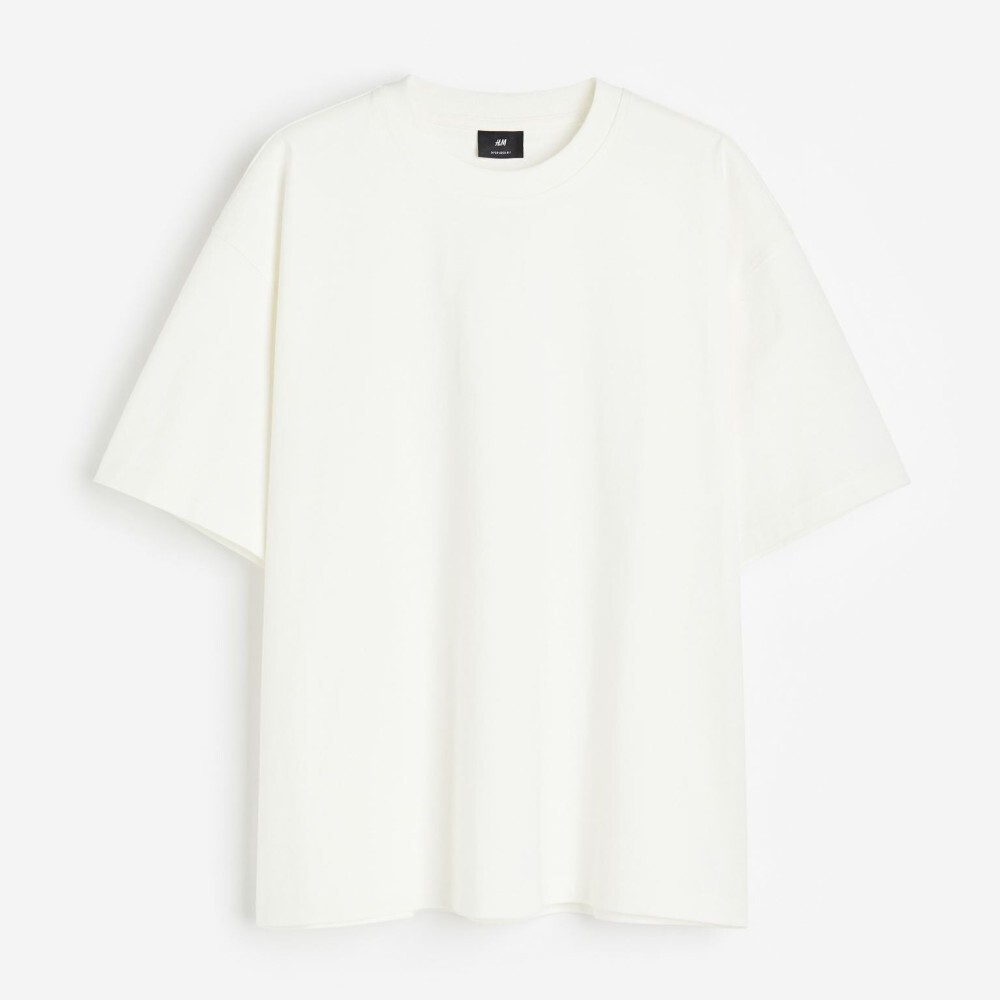 

Футболка H&M Oversized Fit Cotton, белый