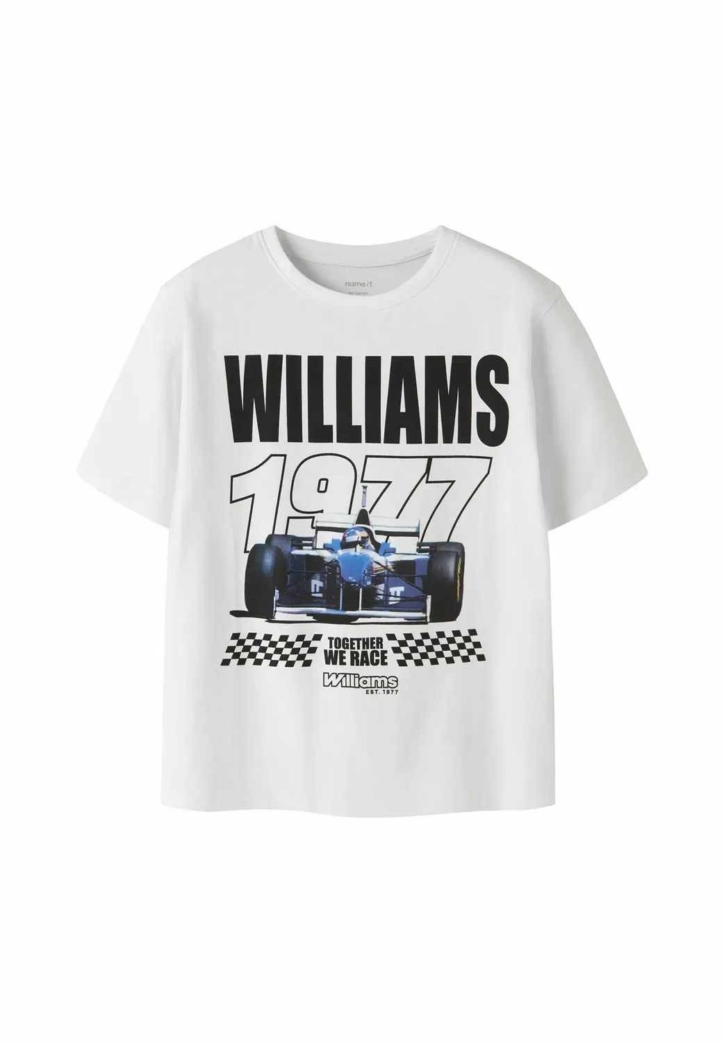 Nkmatlas formel1 ss nreg top box bfu - print t-shirt Name It, Bright White — фото 2