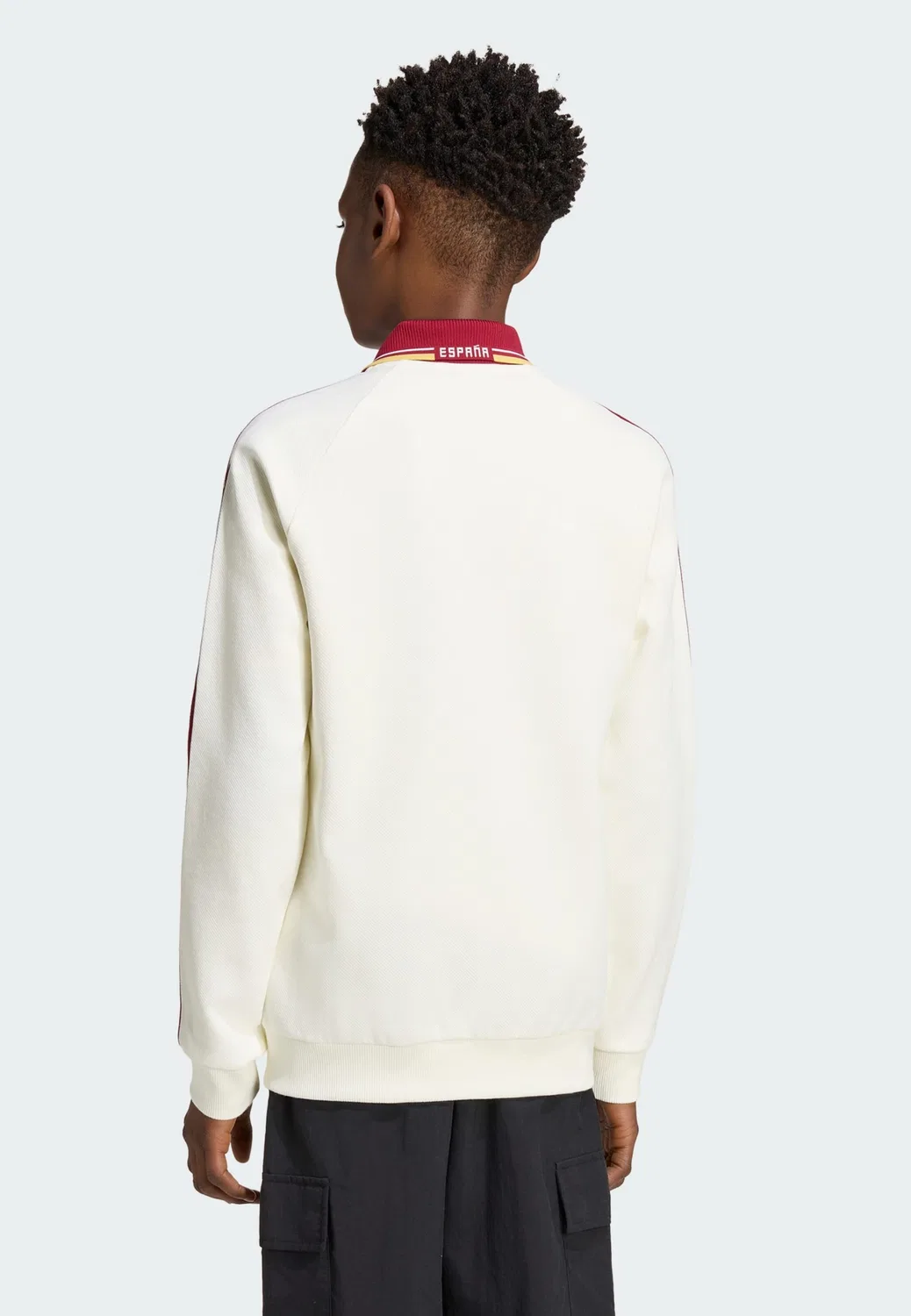 Толстовка на молнии Adidas Performance Athletic Spain Away Anthem Jacket в белом цвете — фото 3