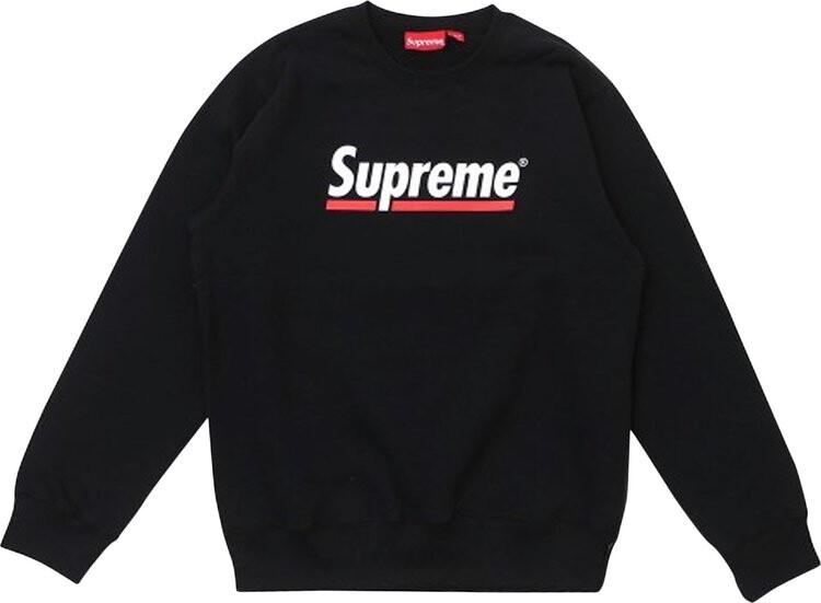 

Толстовка Supreme Underline Crewneck 'Black', черный