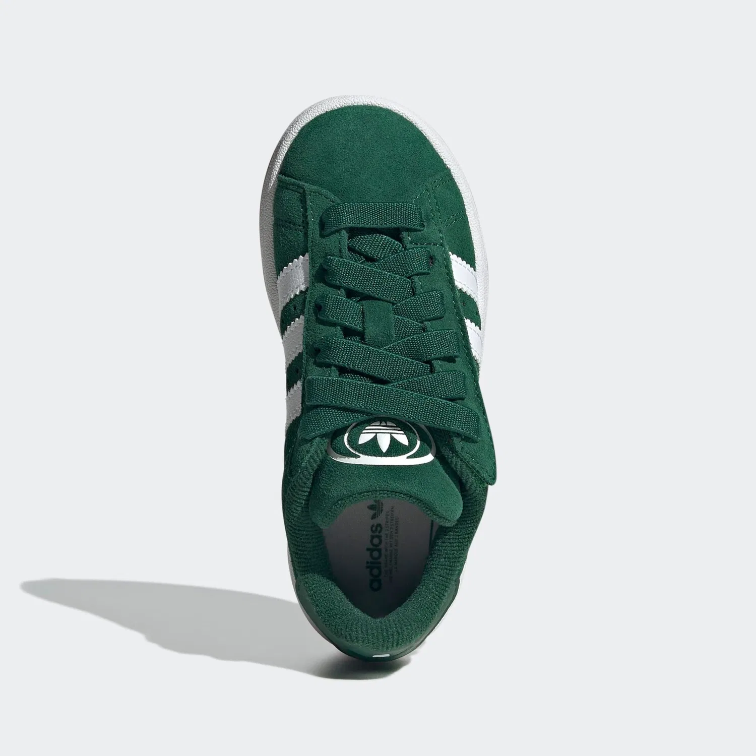 Детские кроссовки повседневные Campus 00S Adidas Originals, Dark Green/White/Gum — фото 4