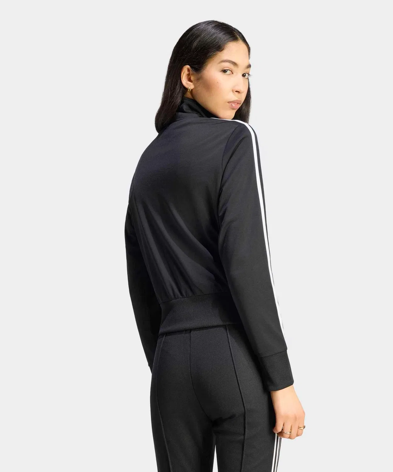 Женский спортивный топ-куртка с молнией Firebird Classic Track Top Adidas, Black — фото 2