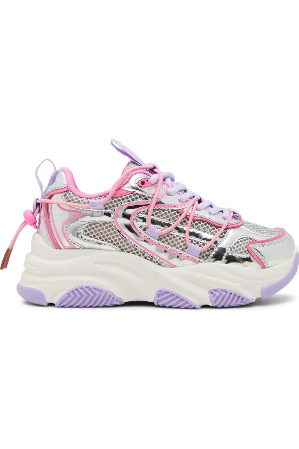 Детские кроссовки на шнуровке Jkey Steve Madden, фиолетовый мультиколор — фото 2
