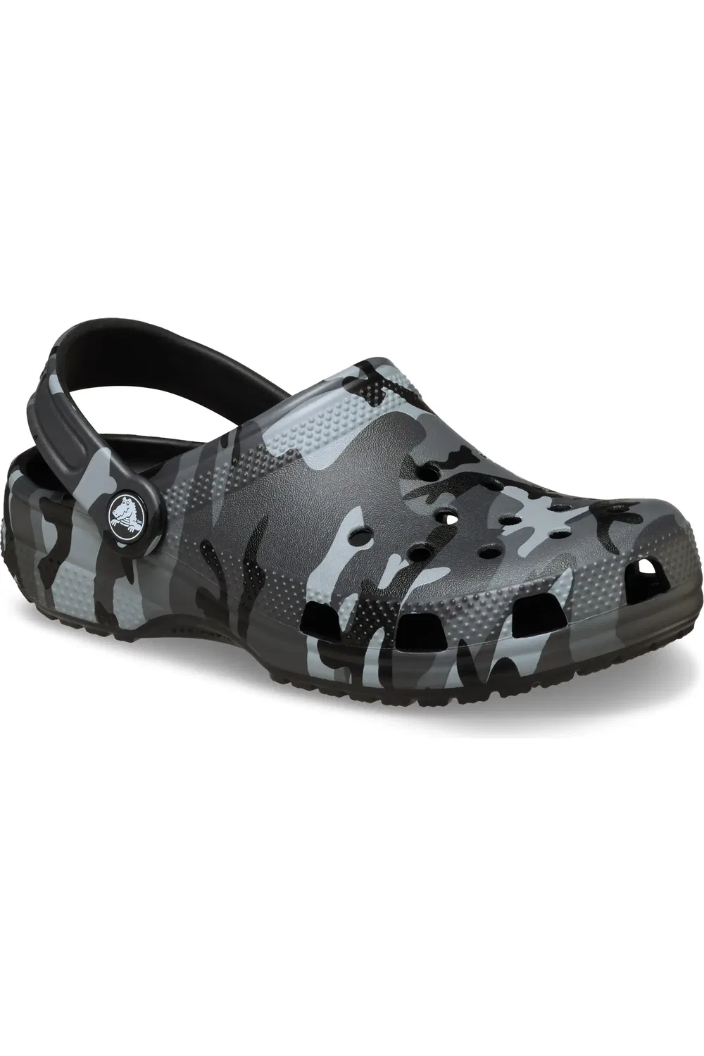 Детские сабо камуфляжные Croslite Classic Clog Crocs, Black Slate Grey