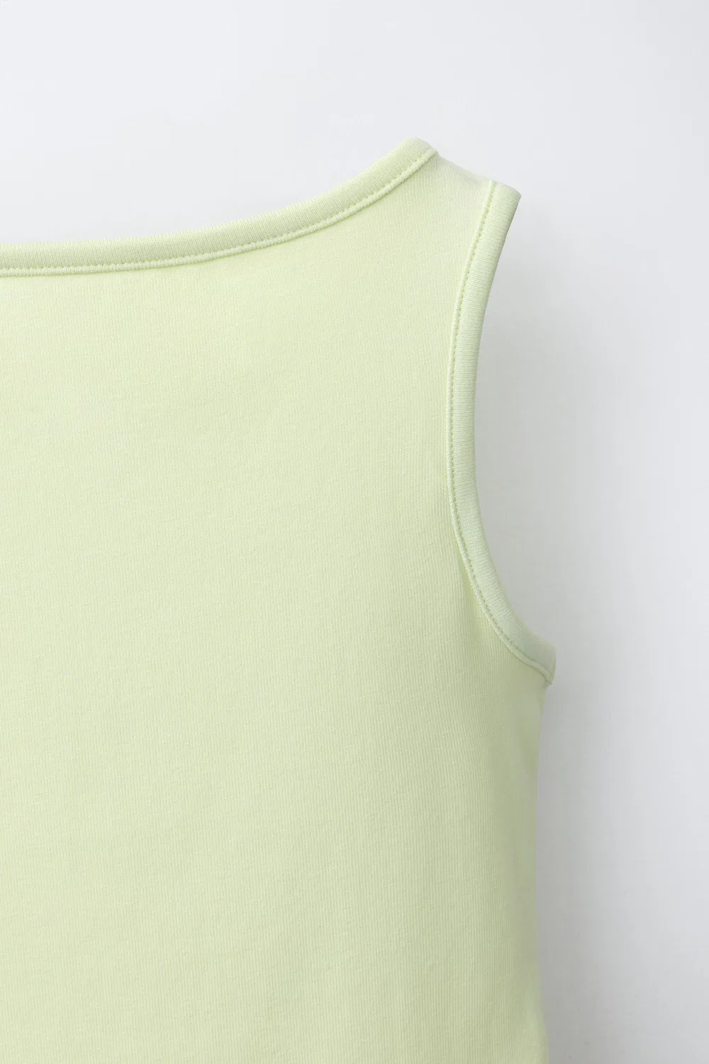 Однотонный топ из смеси модала ZARA, Lime — фото 4