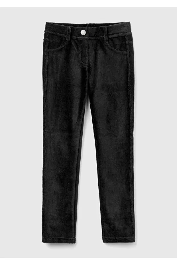 Детские джеггинсы для девочек текстурированные United Colors Of Benetton, Black