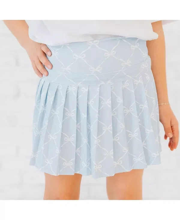 Детская юбка-шорты с принтом для девочек Athletic Skort Sweet Wink, Light Blue — фото 3