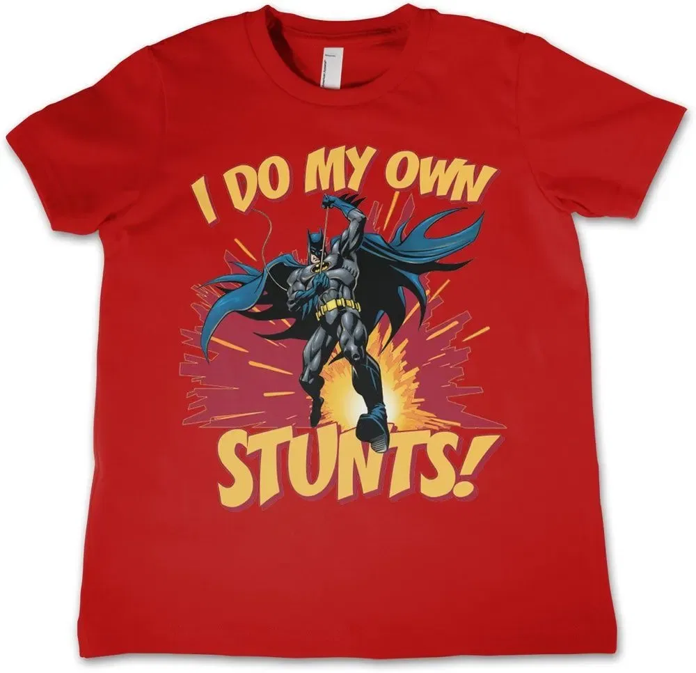 Футболка с принтом I Do My Own Stunts Kids T-Shirt Batman, красный