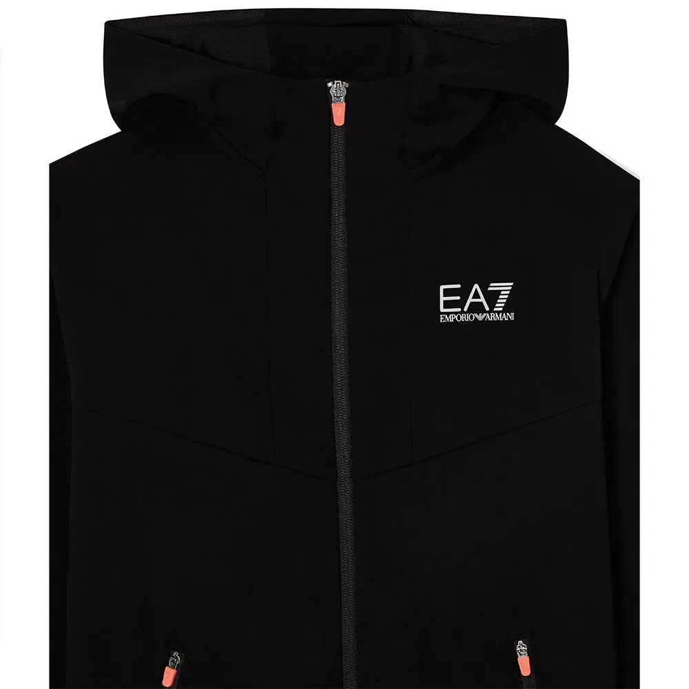 Худи на молнии EA7 EMPORIO ARMANI, черный — фото 3
