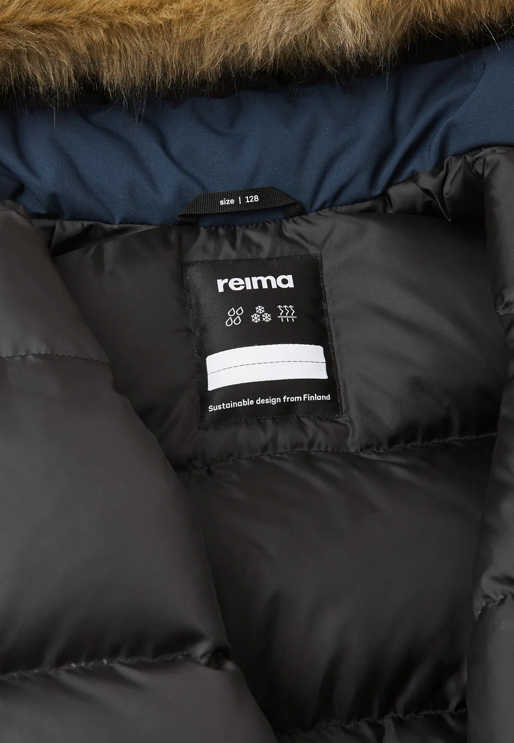 Детская непромокаемая парка Serkkula Reima, Kosmosblau Mitternachtsindigo — фото 4