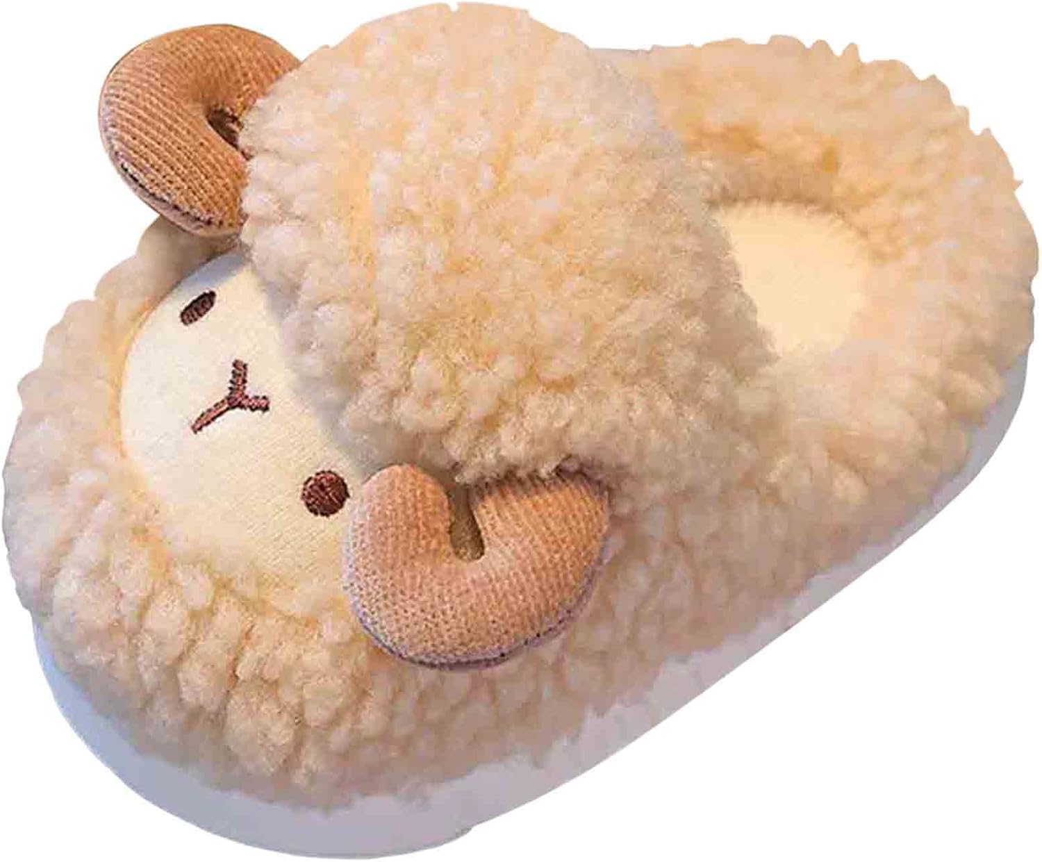 

Детские домашние тапочки IWIHMIV для девочек и мальчиков, нескользящие теплые зимние обувь для детей, для дома и улицы, Coffee