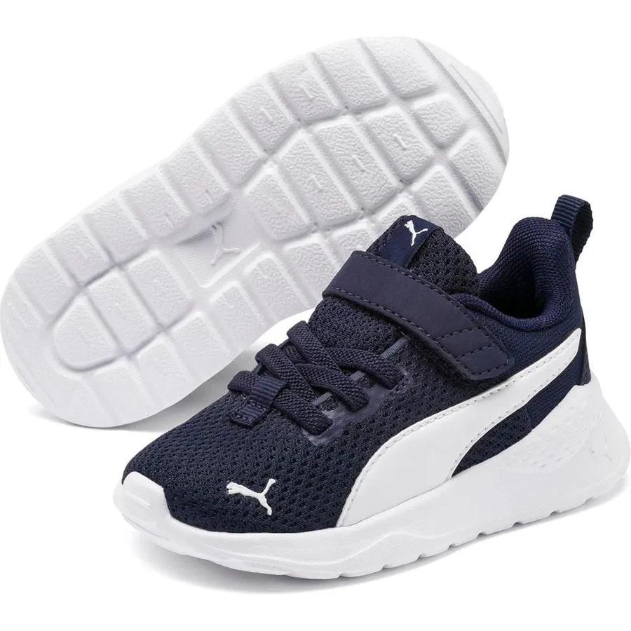 Кроссовки повседневные детские Puma Anzarun Lite Ac Inf, Зелено-черно-белый