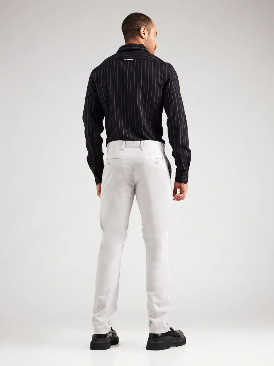Брюки-чиносы TOMMY HILFIGER Regular 'Denton Straight' светло-серого цвета — фото 4