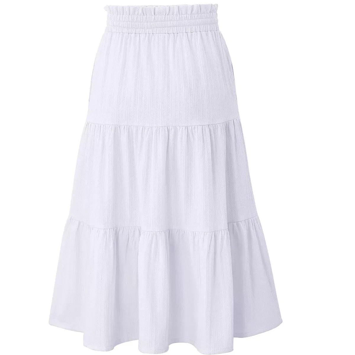 Детская юбка для девочек с запахом и поясом Garvee, White — фото 2