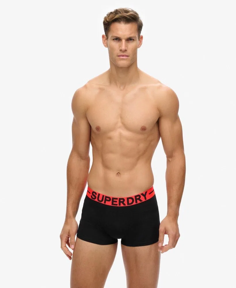 Мужские боксеры из 3 штук Superdry, 2-Sport Grey Feeder/Black Stripes/Black — фото 3