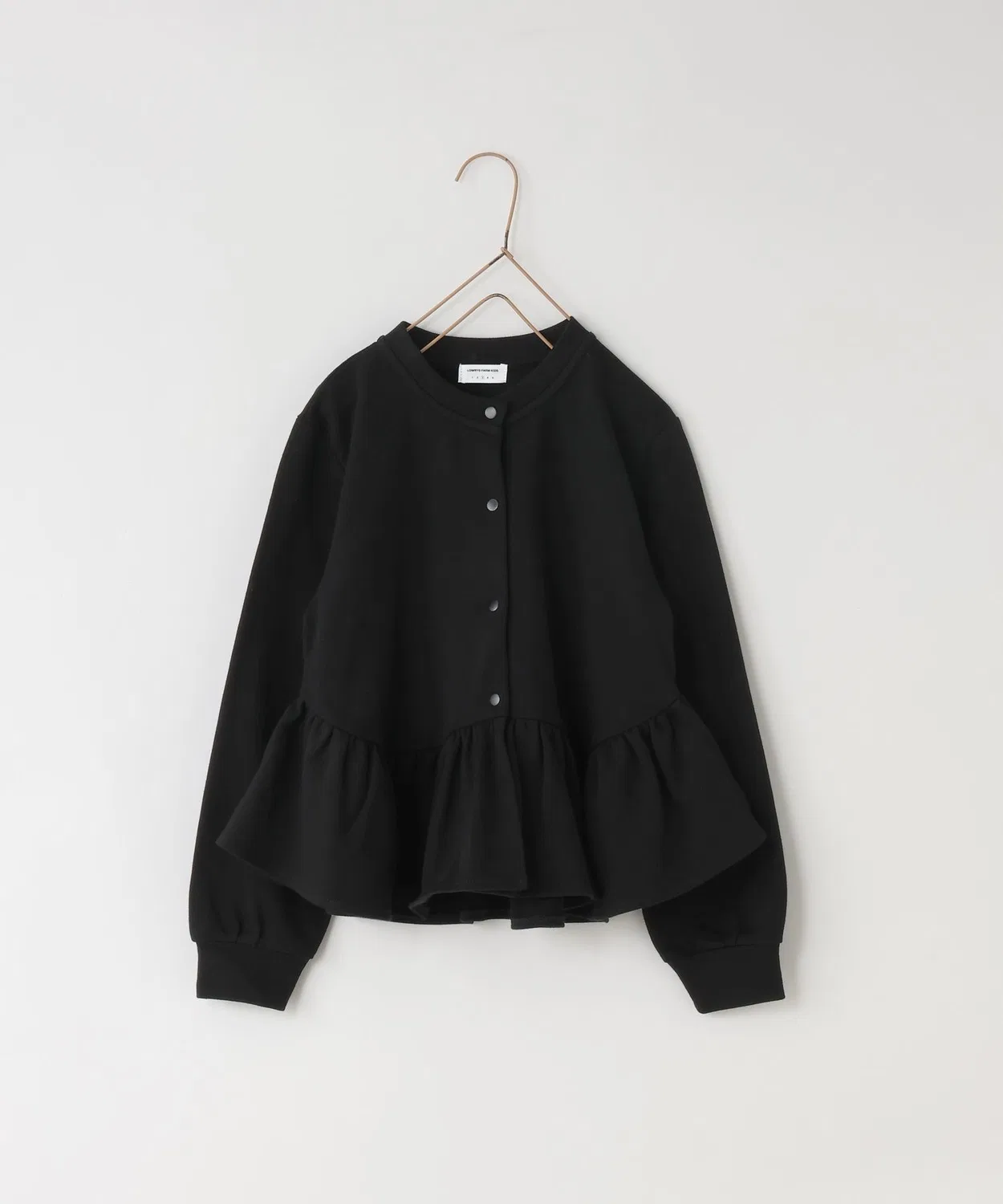 Детский кардиган из хлопка с рюшами LOWRYS FARM, Black