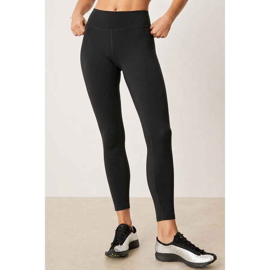Женские леггинсы с высоким поясом и карманом Nike One Training Dri Fit Gym Life Swoosh High Rise Full Length, Черный — фото 2